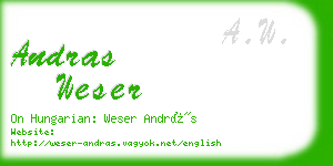 andras weser business card